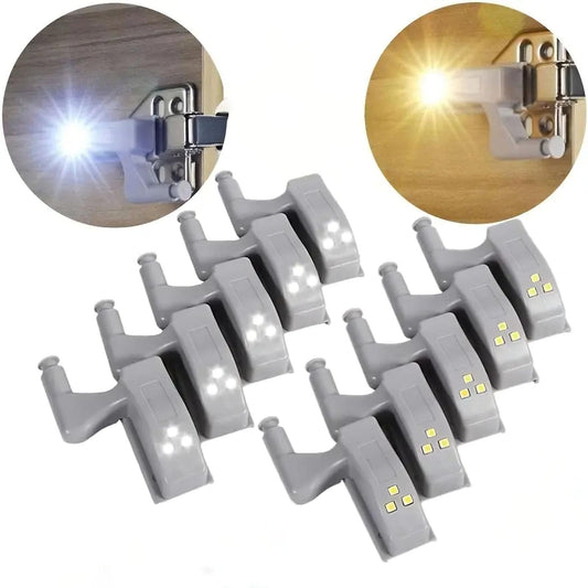 Pack 10 Luces LED para Bisagras – Iluminación Automática para Armarios y Campers | Sin Cables, Bajo Consumo
