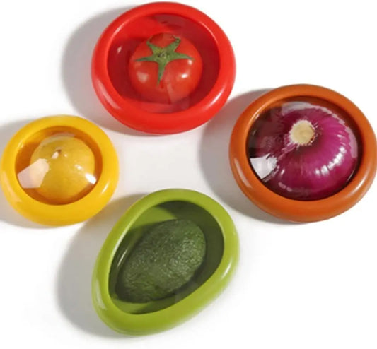Recipientes de Silicona Herméticos para Frutas y Verduras – Contenedores Reutilizables de Almacenamiento para Refrigerador