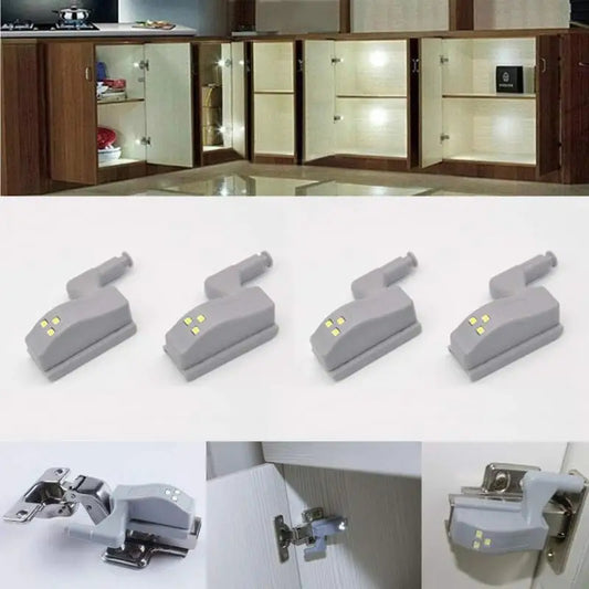 Pack 10 Luces LED para Bisagras – Iluminación Automática para Armarios y Campers | Sin Cables, Bajo Consumo