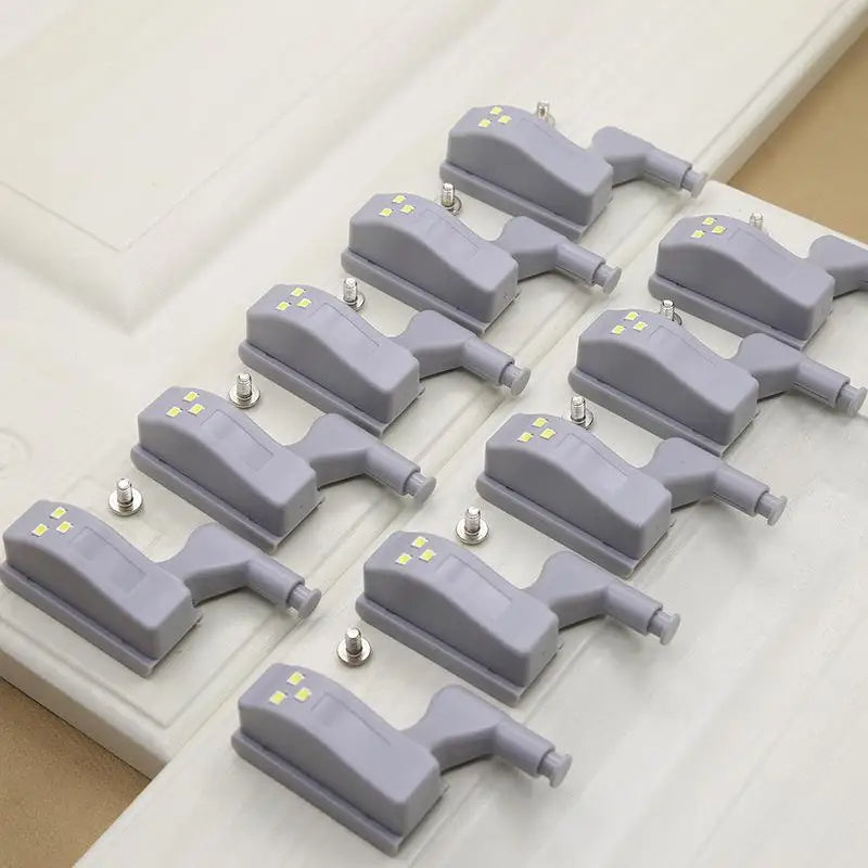 Pack 10 Luces LED para Bisagras – Iluminación Automática para Armarios y Campers | Sin Cables, Bajo Consumo