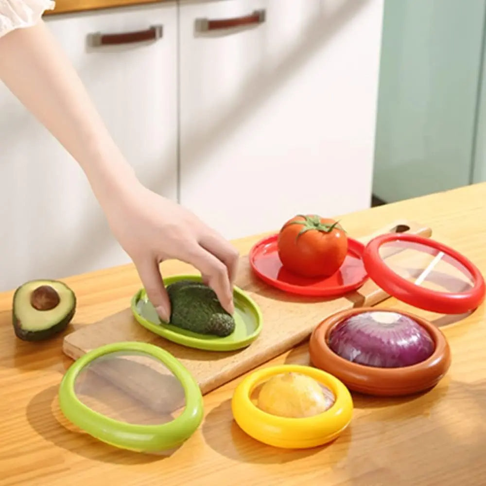 Recipientes de Silicona Herméticos para Frutas y Verduras – Contenedores Reutilizables de Almacenamiento para Refrigerador