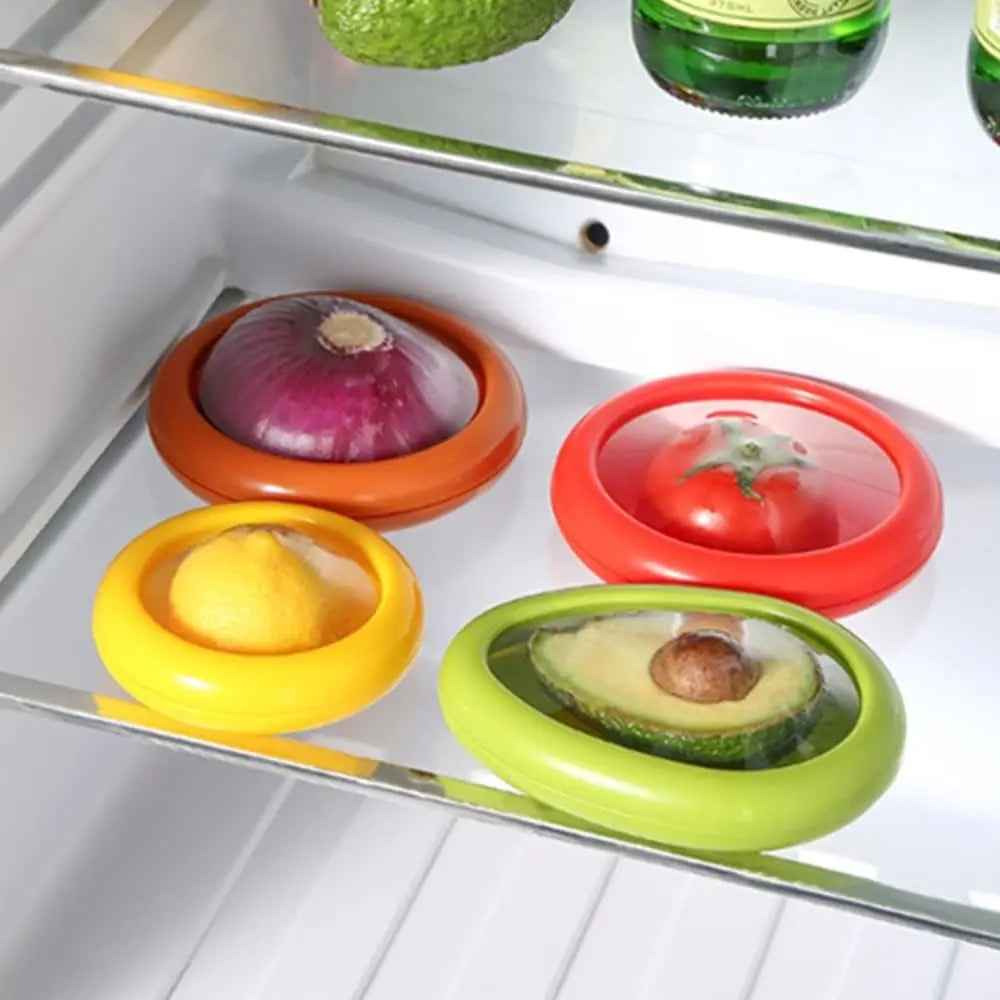 Recipientes de Silicona Herméticos para Frutas y Verduras – Contenedores Reutilizables de Almacenamiento para Refrigerador