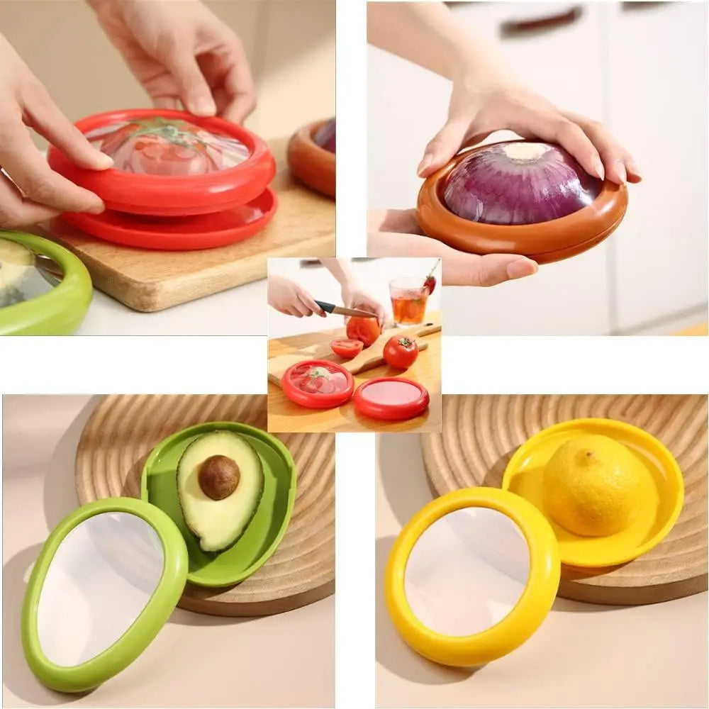 Recipientes de Silicona Herméticos para Frutas y Verduras – Contenedores Reutilizables de Almacenamiento para Refrigerador