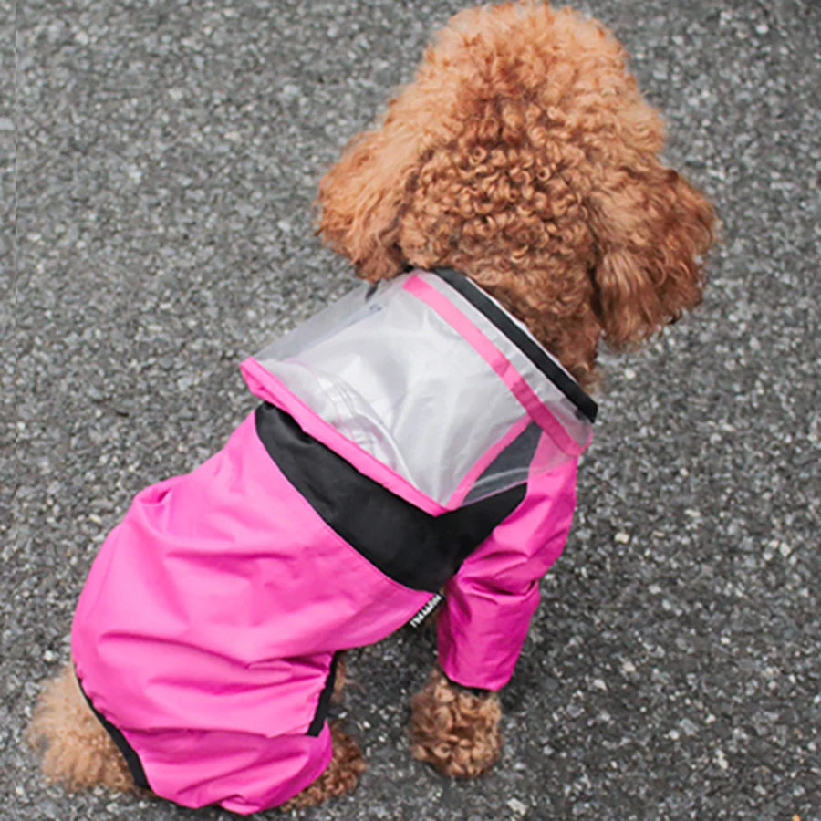 Impermeable para Perros The Dog Face – Mono Chubasquero con Cobertura Completa, Resistente al Agua y Cómodo